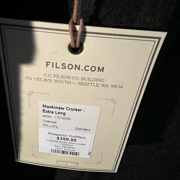 Filson Men's Charcoal Wool Jacket - Picture 7 of 8